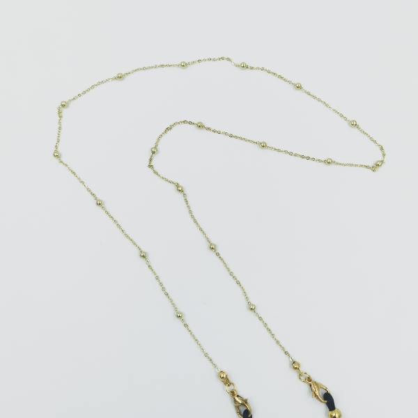 Gold plated dots - metallic chain 