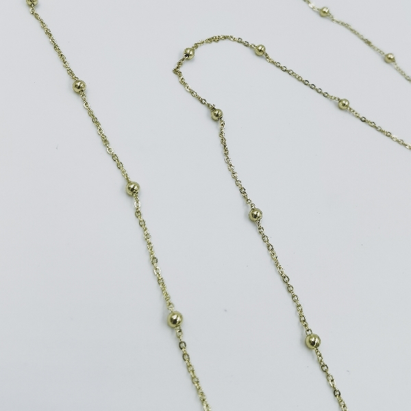 Gold plated dots - metallic chain 